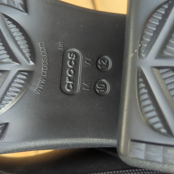 CROCS Unisex Mens 10 Women's 12 Black Siren Elevated Clogs - Size 12 NWT - Picture 4 of 7